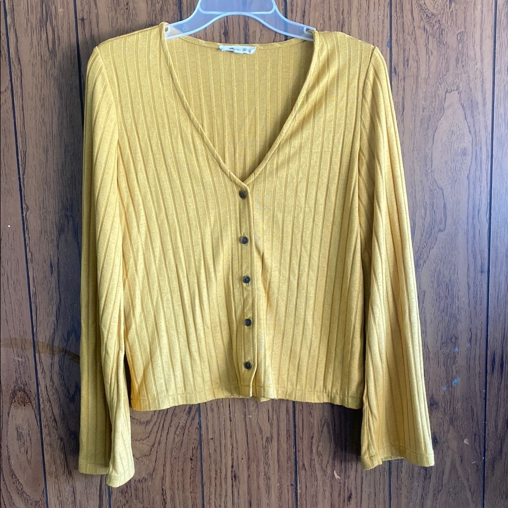 Madewell Mustard Knit Top